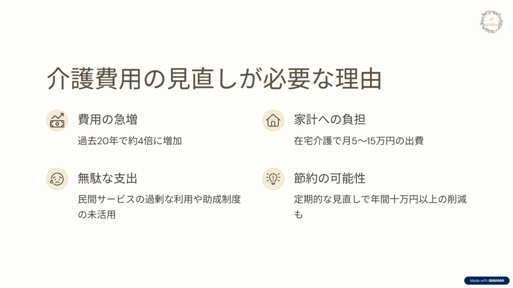 介護の見直しが必要な理由